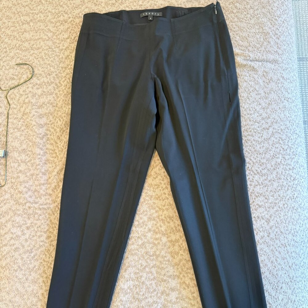 Theory black slim dress pants